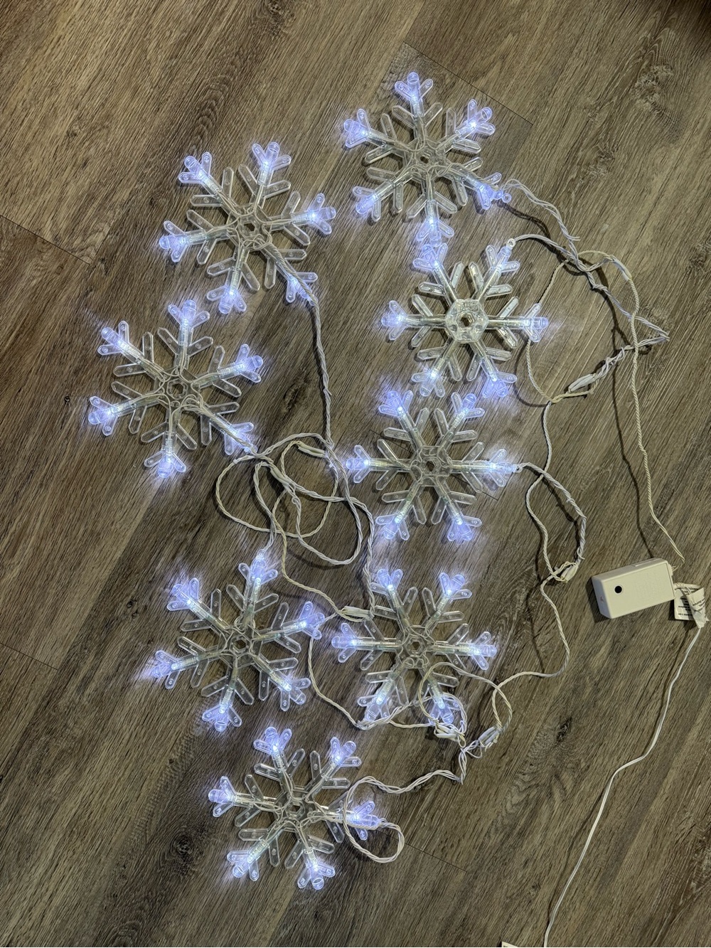 LED Snowflake String Lights